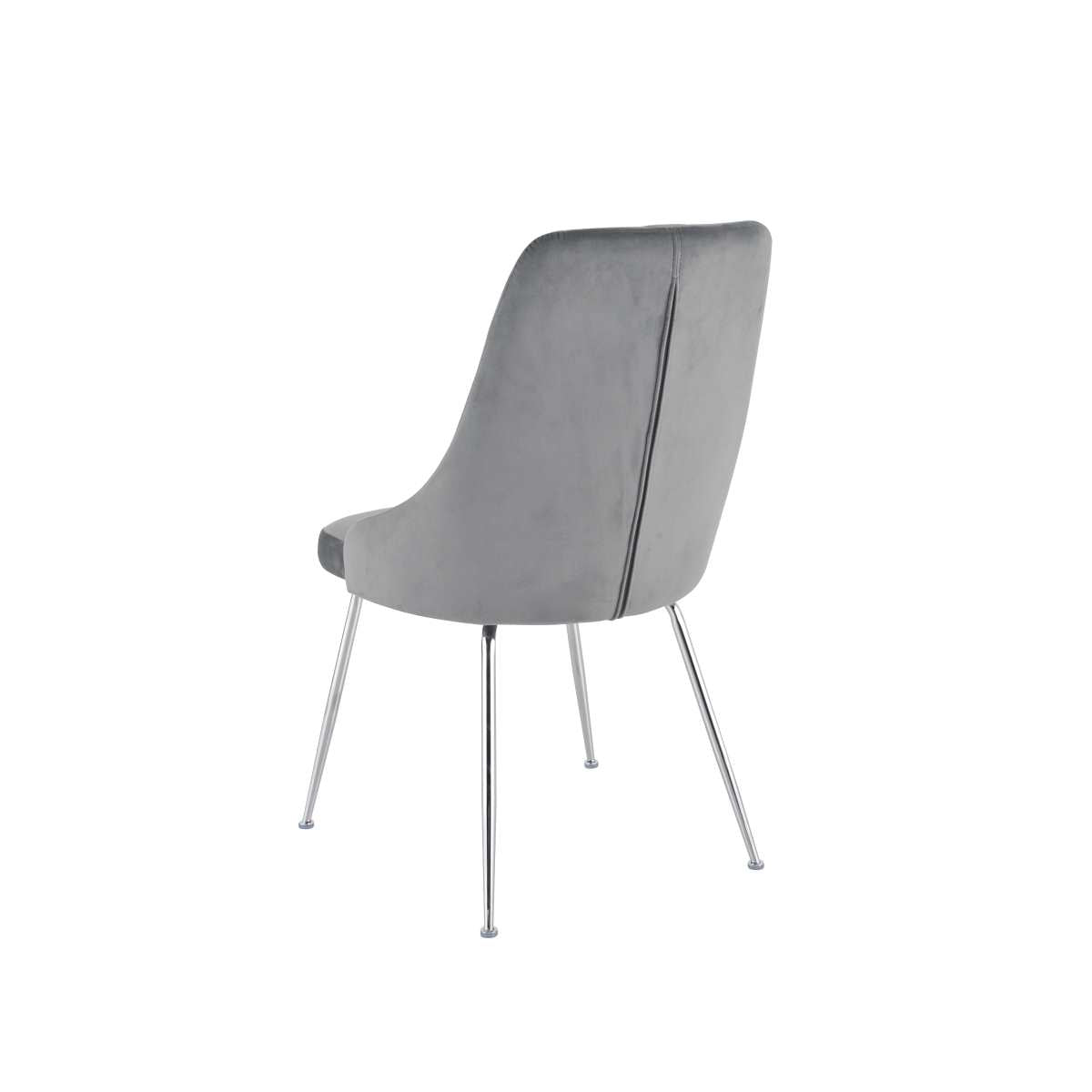 Plumeria Chairs Set Of 2 Grey With Chrome Legs 1321