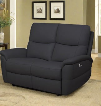 Power Motion Faux Suede High Performance Loveseat Charcoal 1121