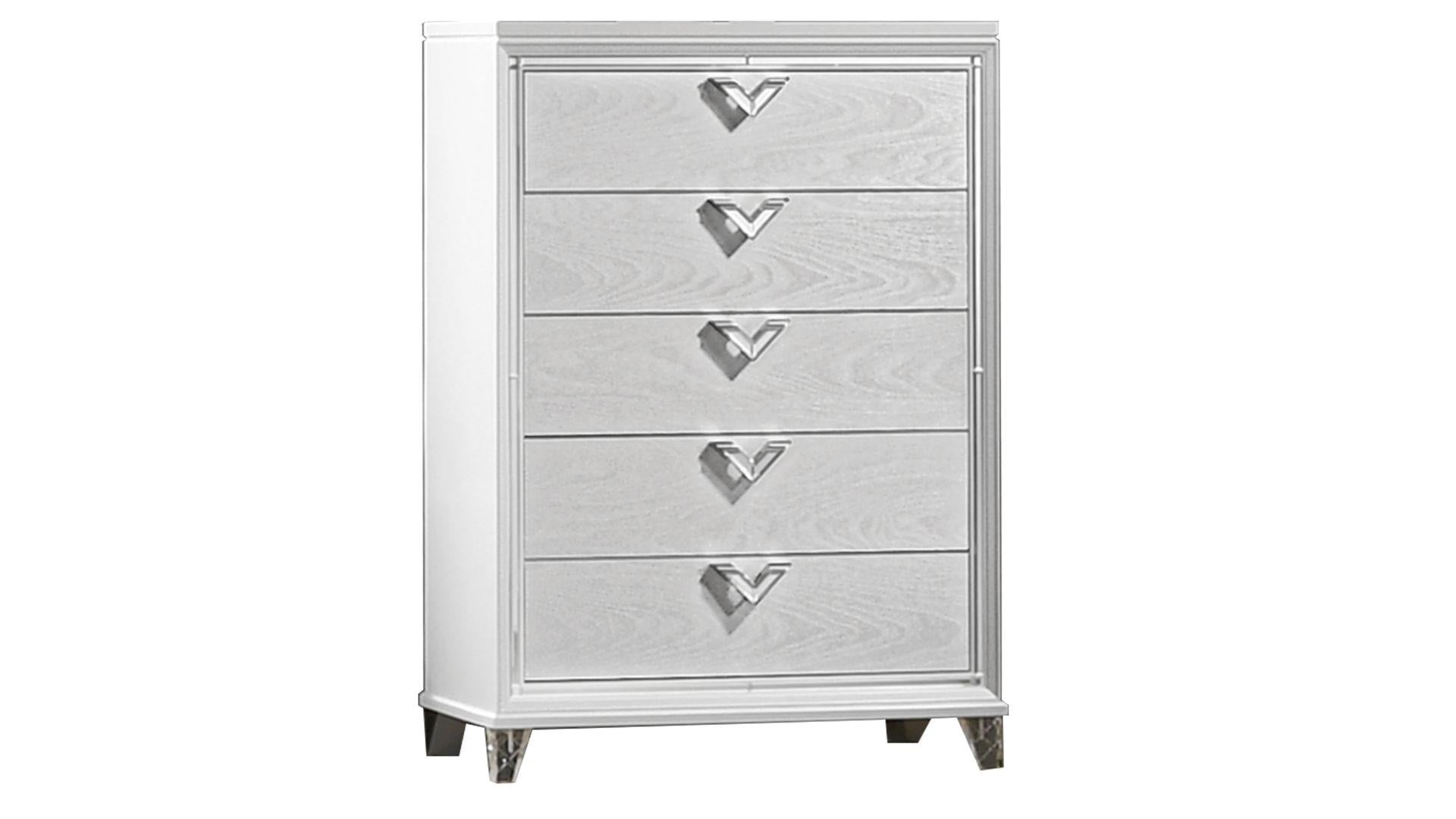 Prism White 5 Drawer Chest 1611