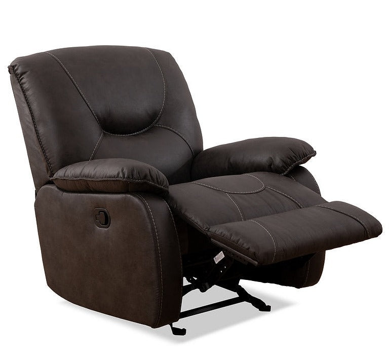 Recliner Chair Grey Elephant Skin Fabric 6350