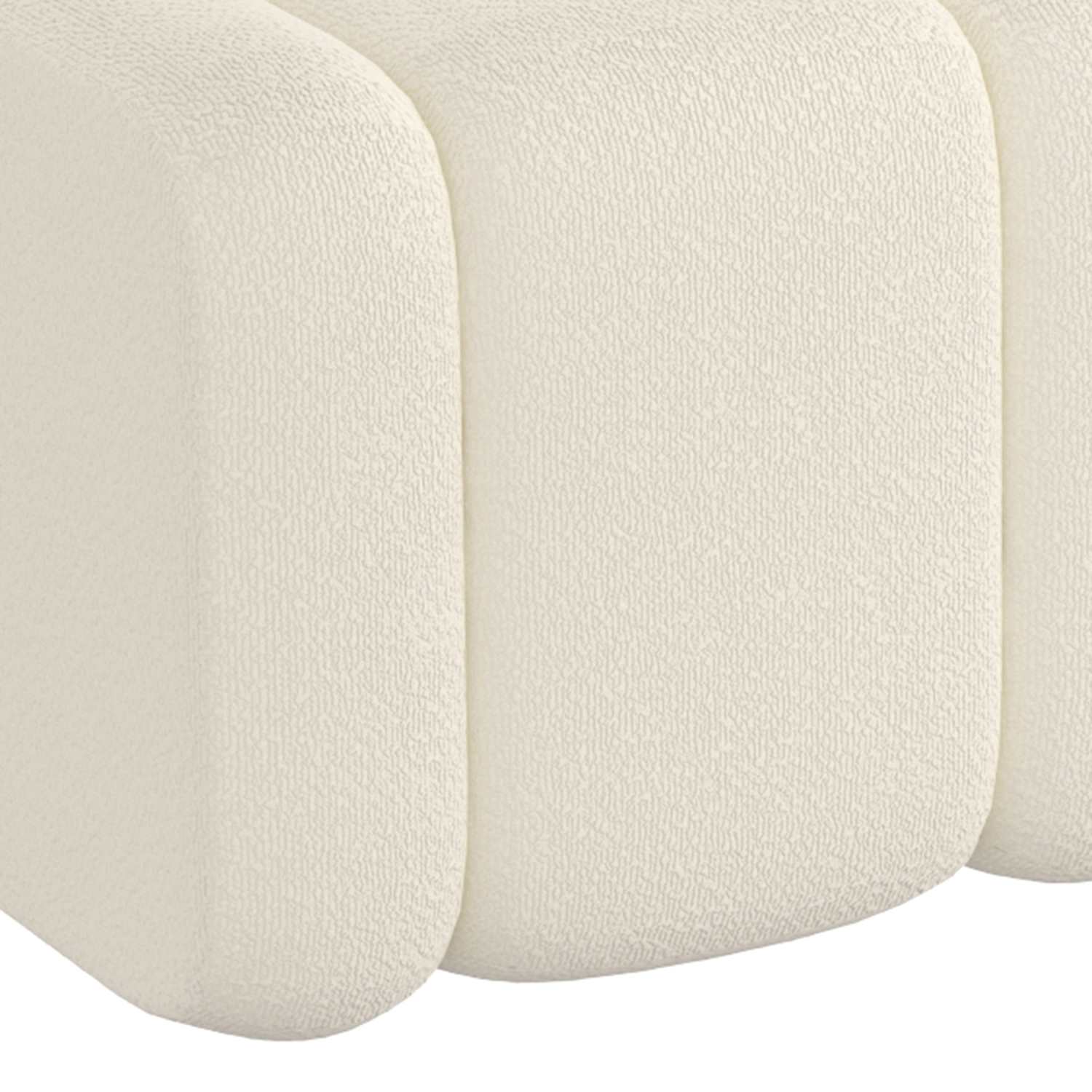 Rigel Large Ottoman Bench In Ivory Boucle 402-133IV