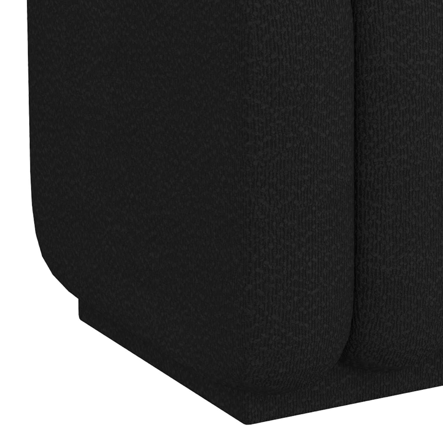 Rigel Small Square Ottoman in Black Boucle 402-133SM_BK