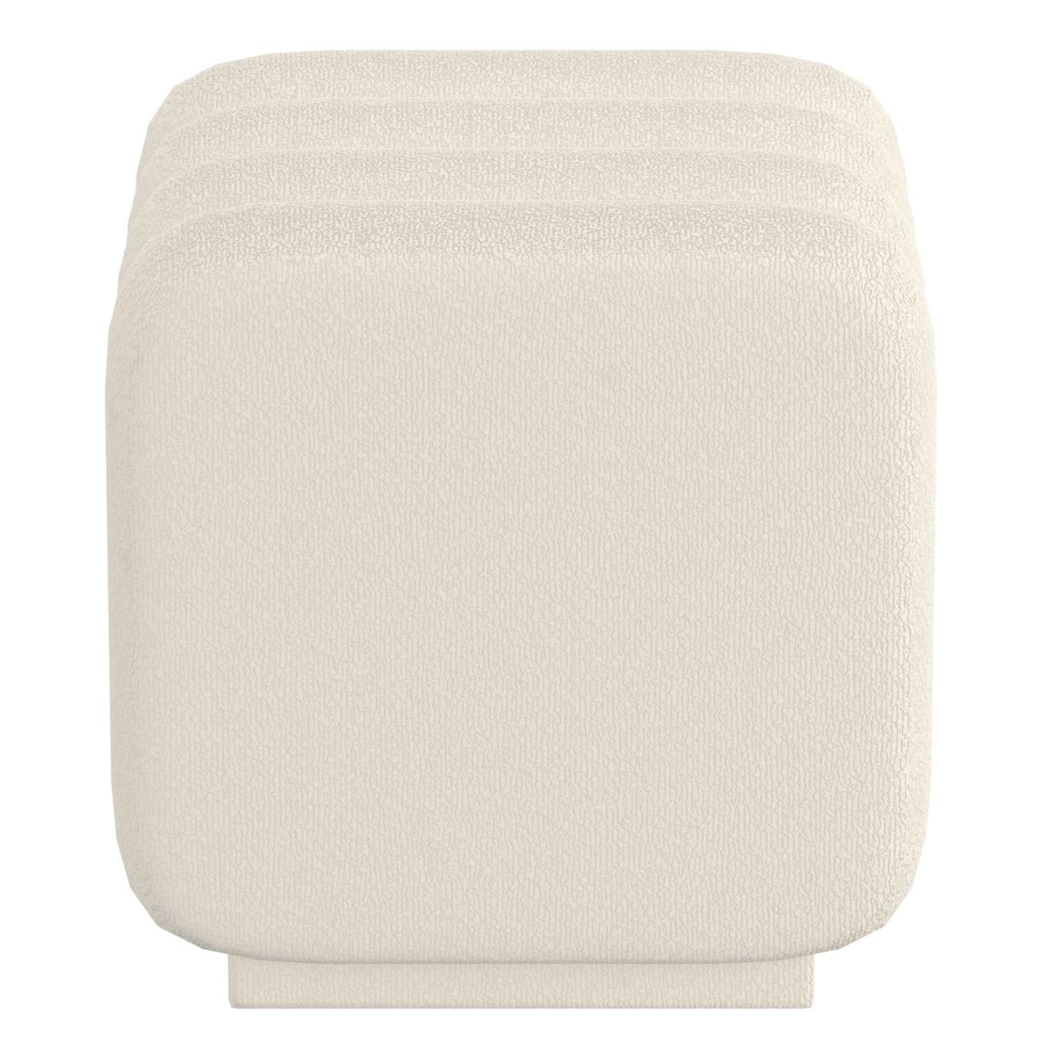 Rigel Small Square Ottoman in Ivory Boucle 402-133SM_IV