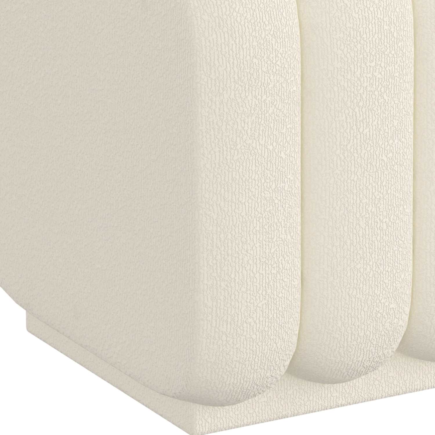 Rigel Small Square Ottoman in Ivory Boucle 402-133SM_IV