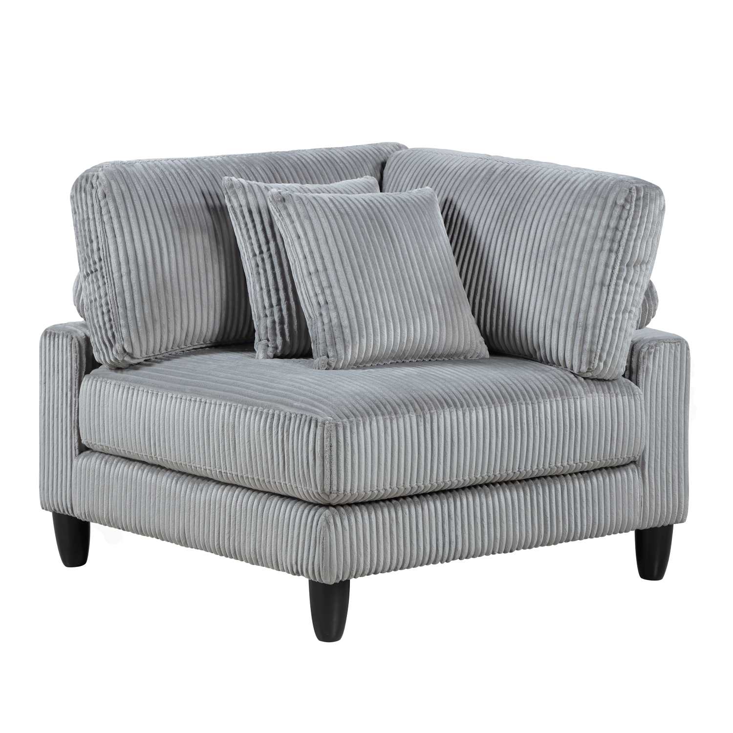 Robstown Grey 5 Piece Modular Sectional with Ottoman 9688