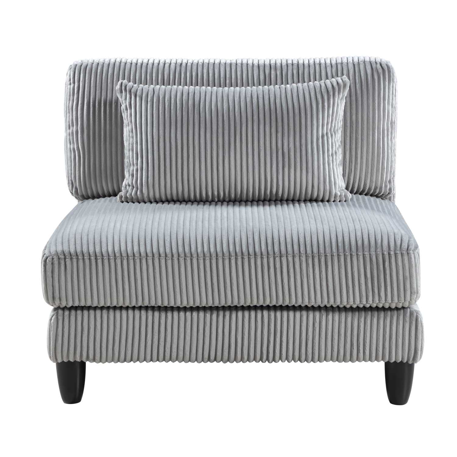 Robstown Grey 5 Piece Modular Sectional with Ottoman 9688