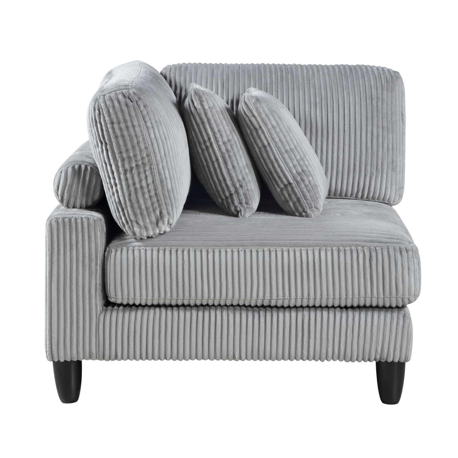 Robstown Grey 5 Piece Modular Sectional with Ottoman 9688