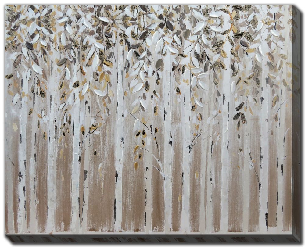Golden Birches Oil Painting 32" x 40"
