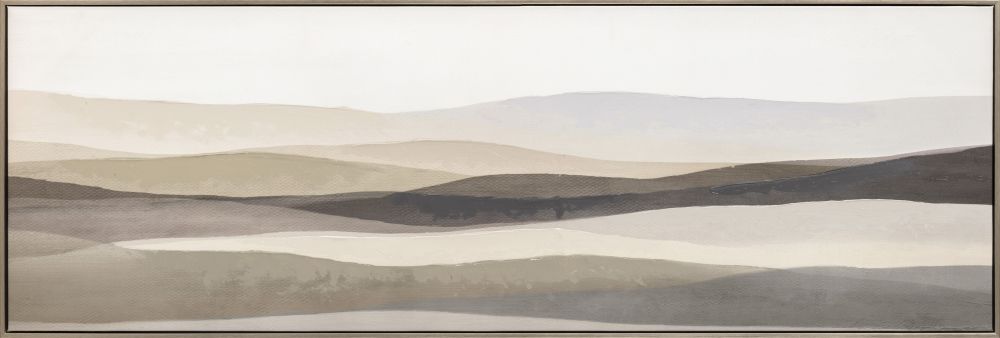Taupe Mountains Canvas Art 20" x 59"