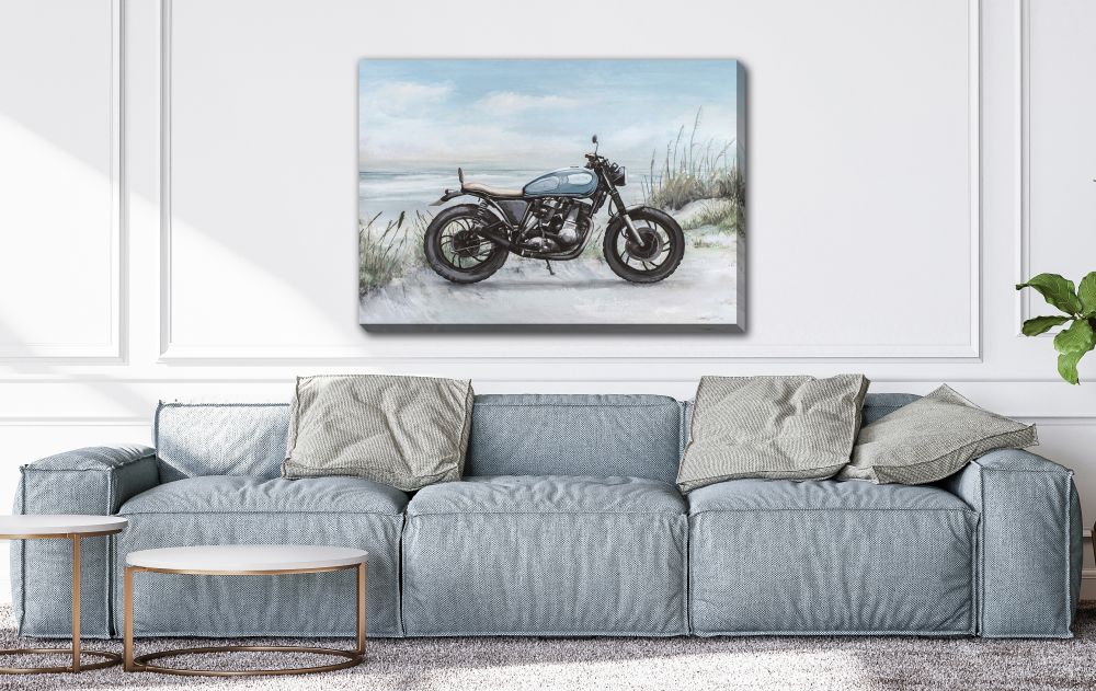 Beach Stop Canvas Art 35" x 47"