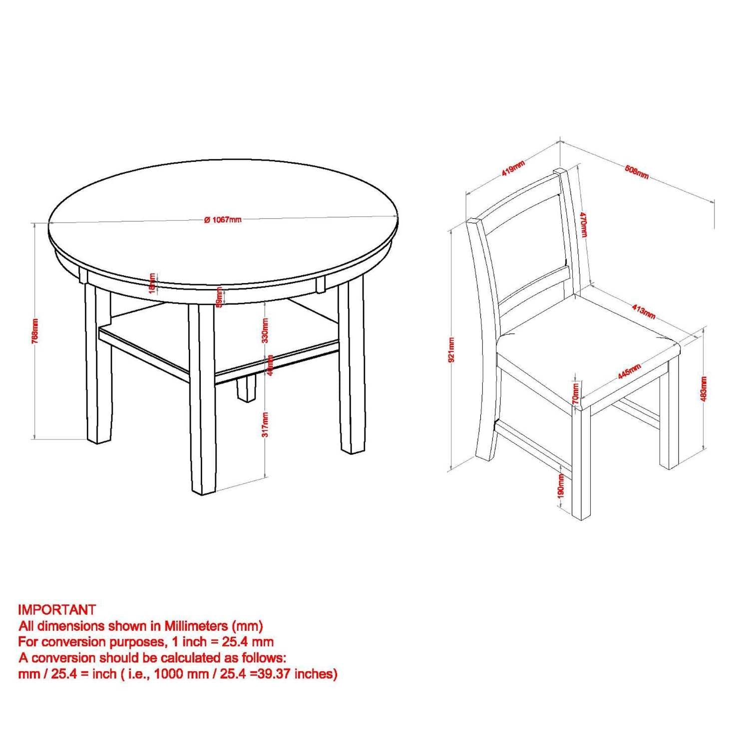 Samuel Wooden Round 5pc Dining Set in Whitewash 207-280DT-WT