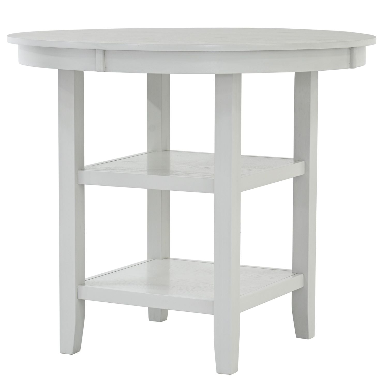 Samuel Wooden Round 5pc Pub Set in Whitewash 207-280PB-WT