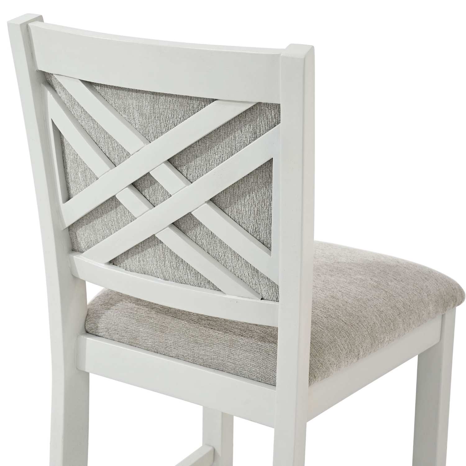 Samuel Wooden Round 5pc Pub Set in Whitewash 207-280PB-WT