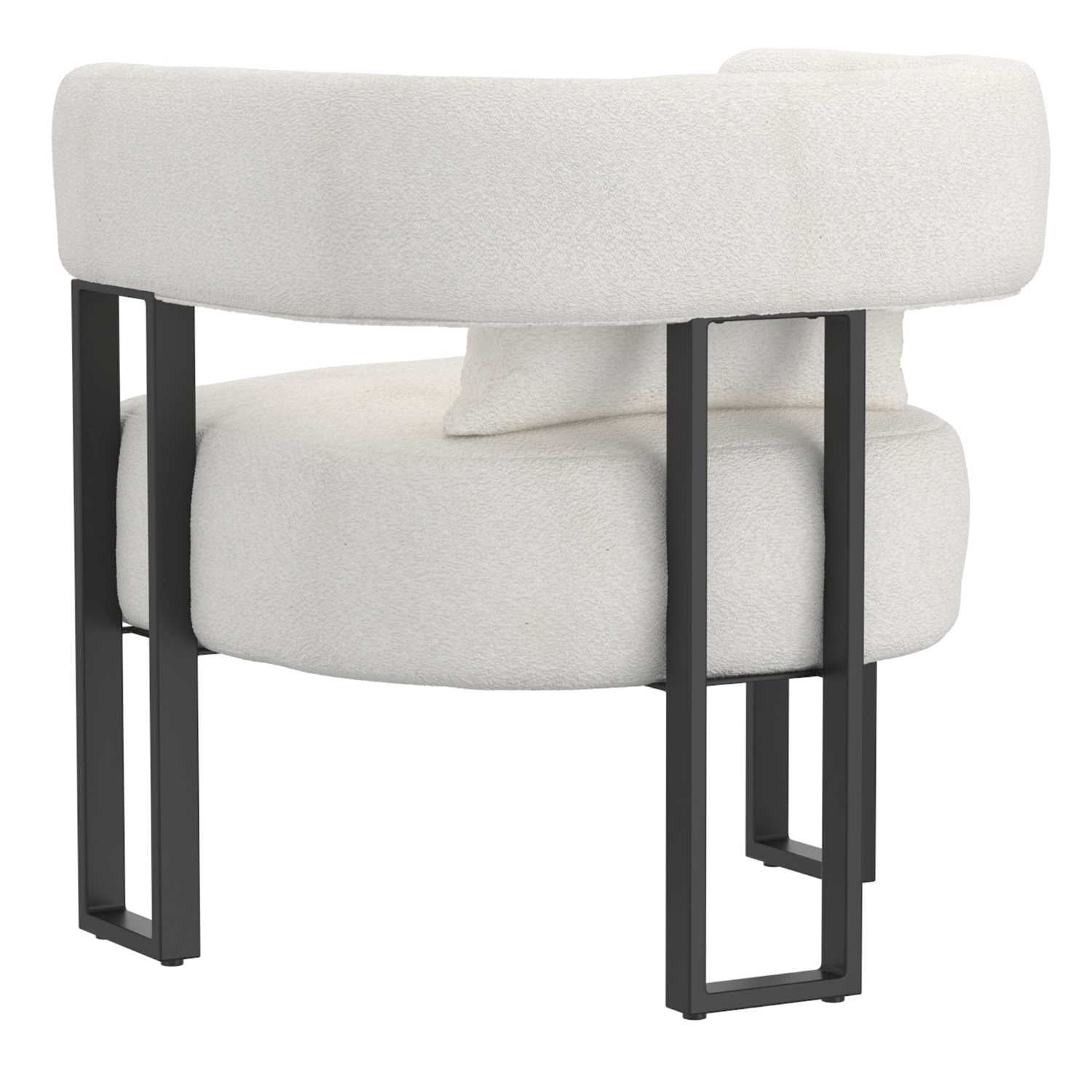 Scarlet Accent Chair In Ivory Boucle And Black 403-108IV