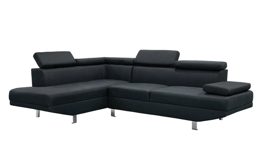Sectional Sofa Set Black W085