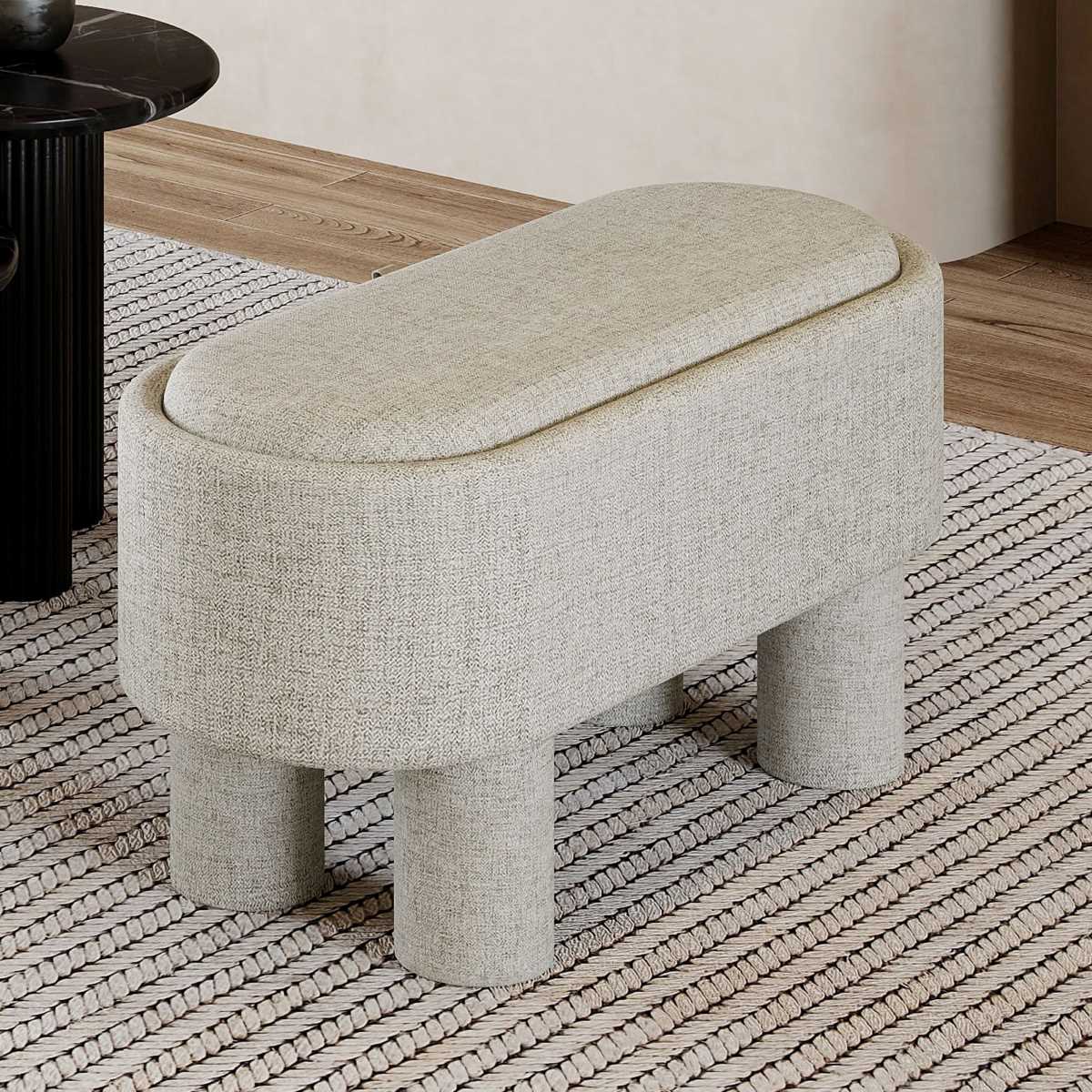 Sezron Storage Ottoman Bench in Warm Grey 402-642WGY