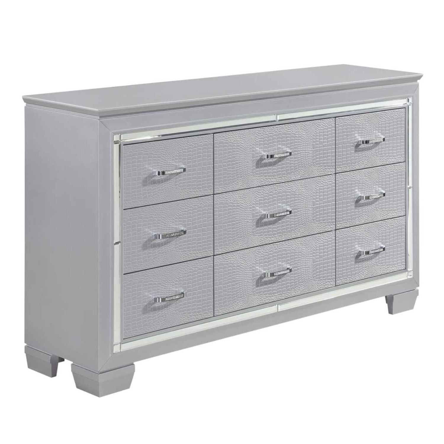 Silver Allura 8 PC Bedroom Set 1916