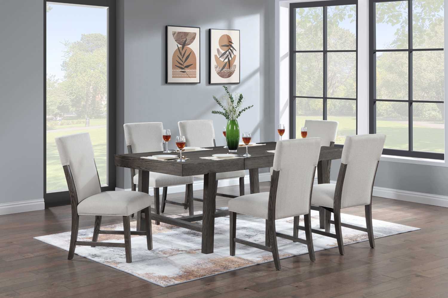 Starkey Wooden Dining Set Grey 5983