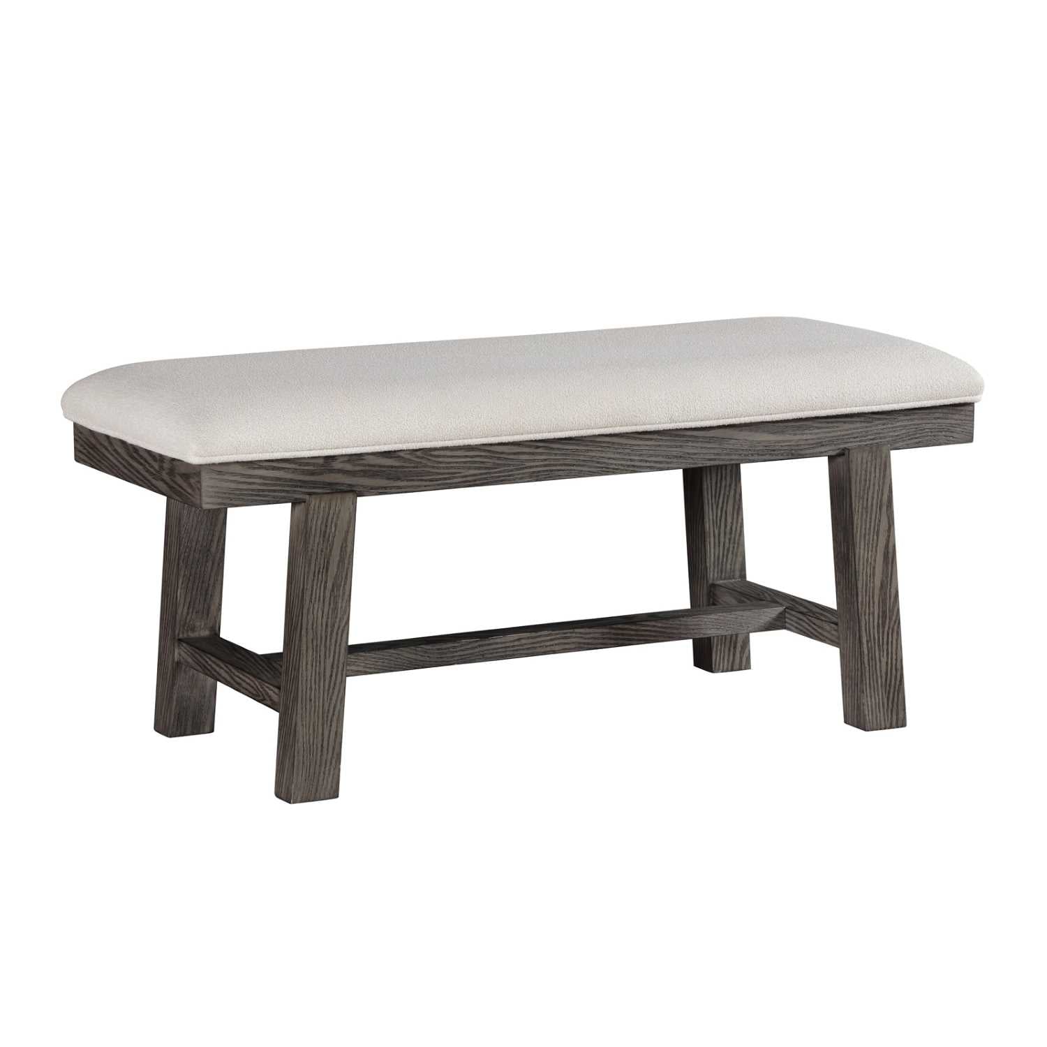 Starkey White Fabric Bench Grey 5983