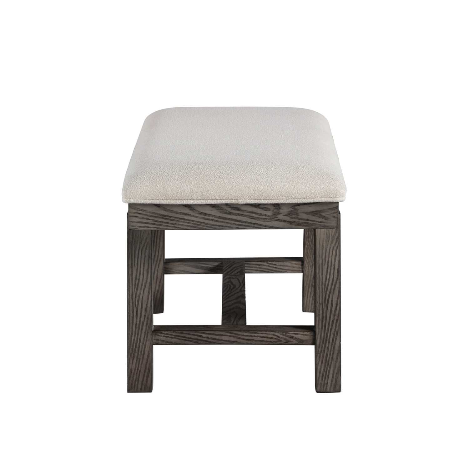 Starkey White Fabric Bench Grey 5983
