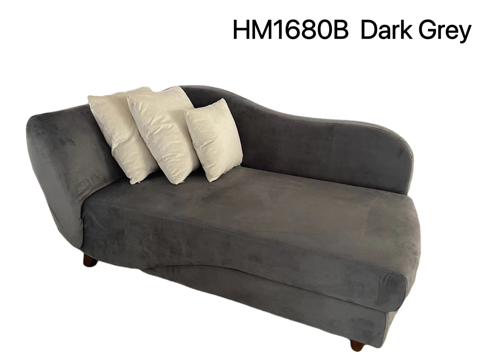 Storage Chaise Dark Grey 1680