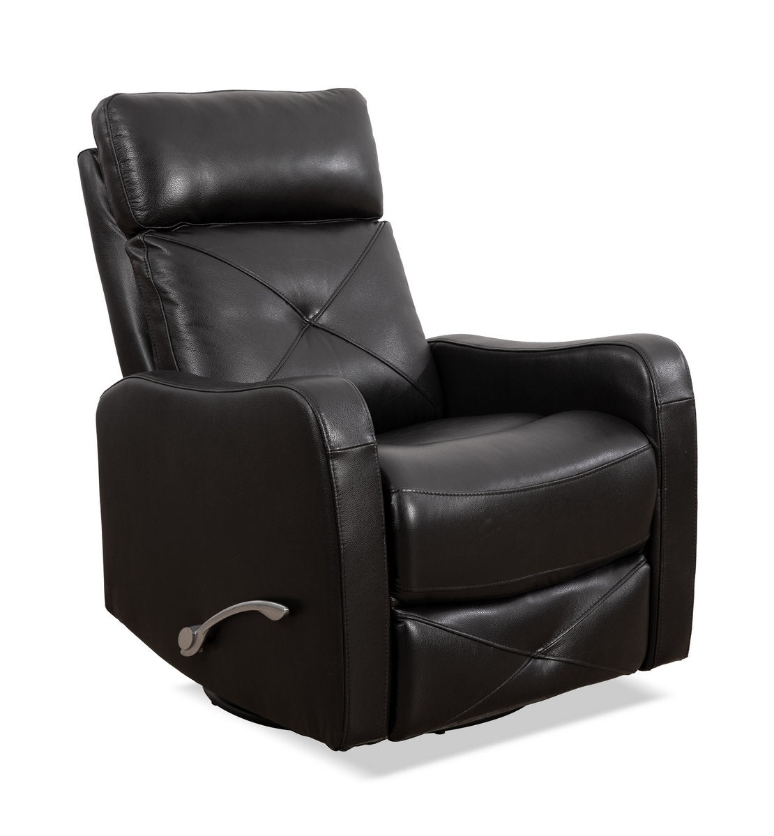 Swivel Recliner Chair Blackberry Leather Match 6332