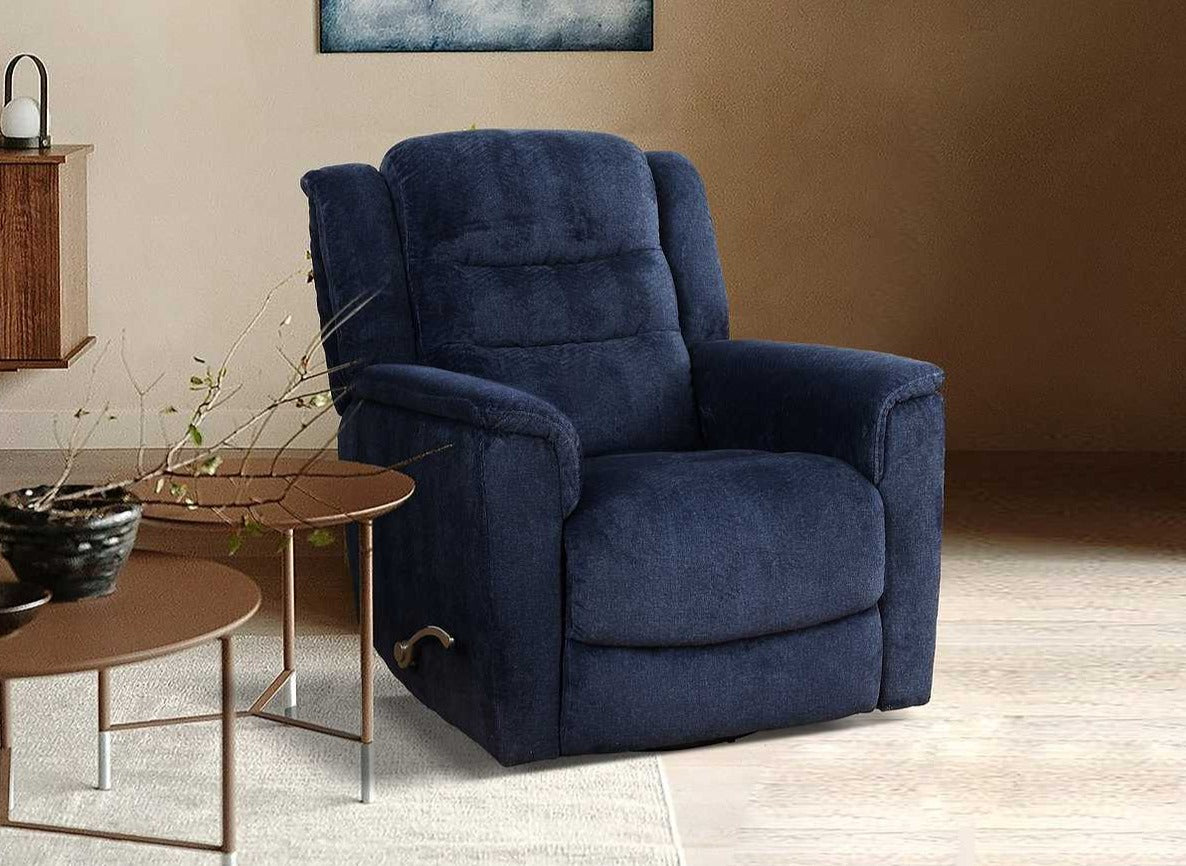 Swivel Recliner Chair Blue 6347