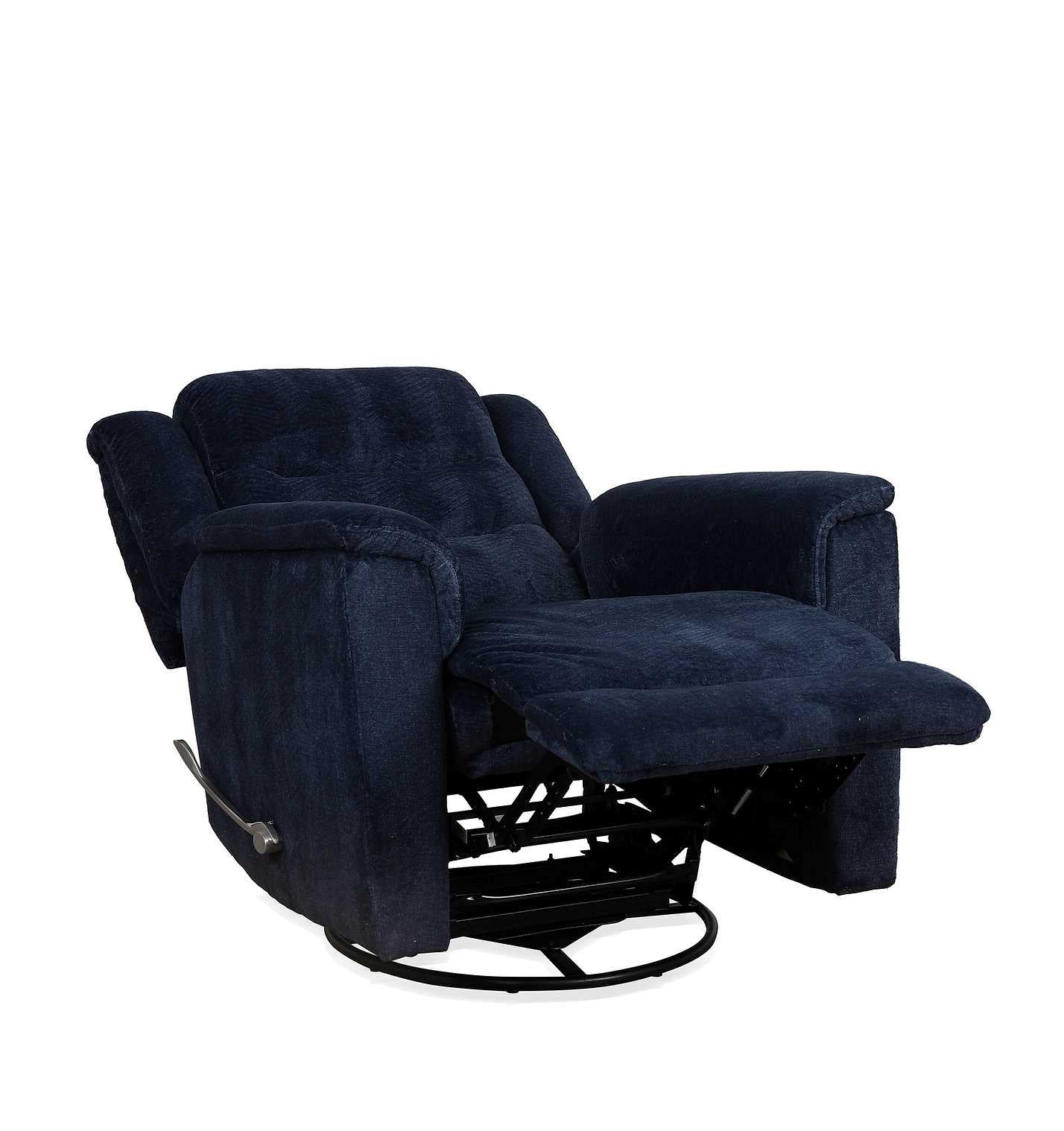 Swivel Recliner Chair Blue 6347