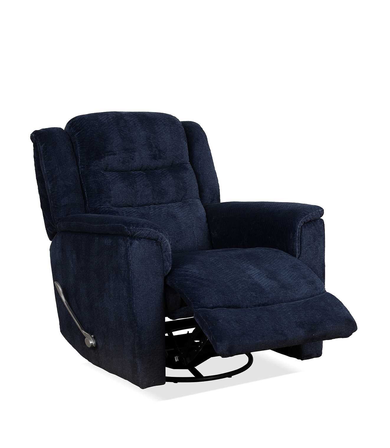 Swivel Recliner Chair Blue 6347