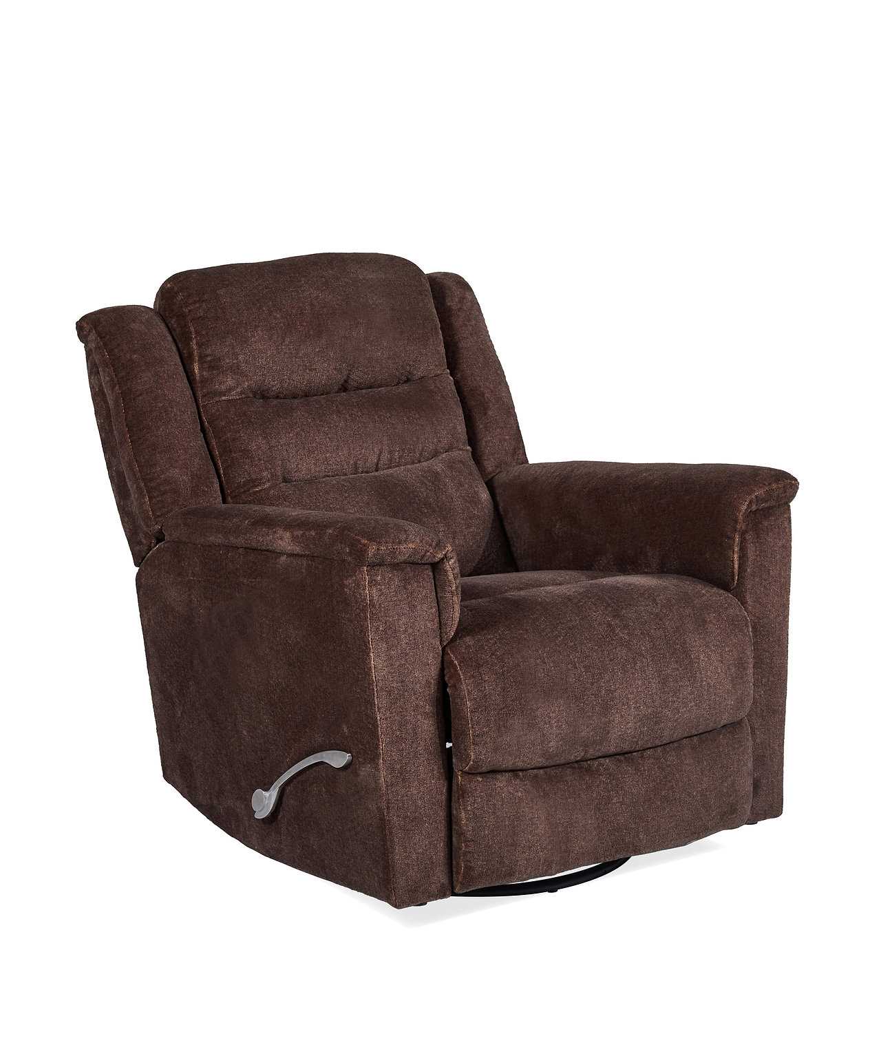 Swivel Recliner Chair Brown 6346