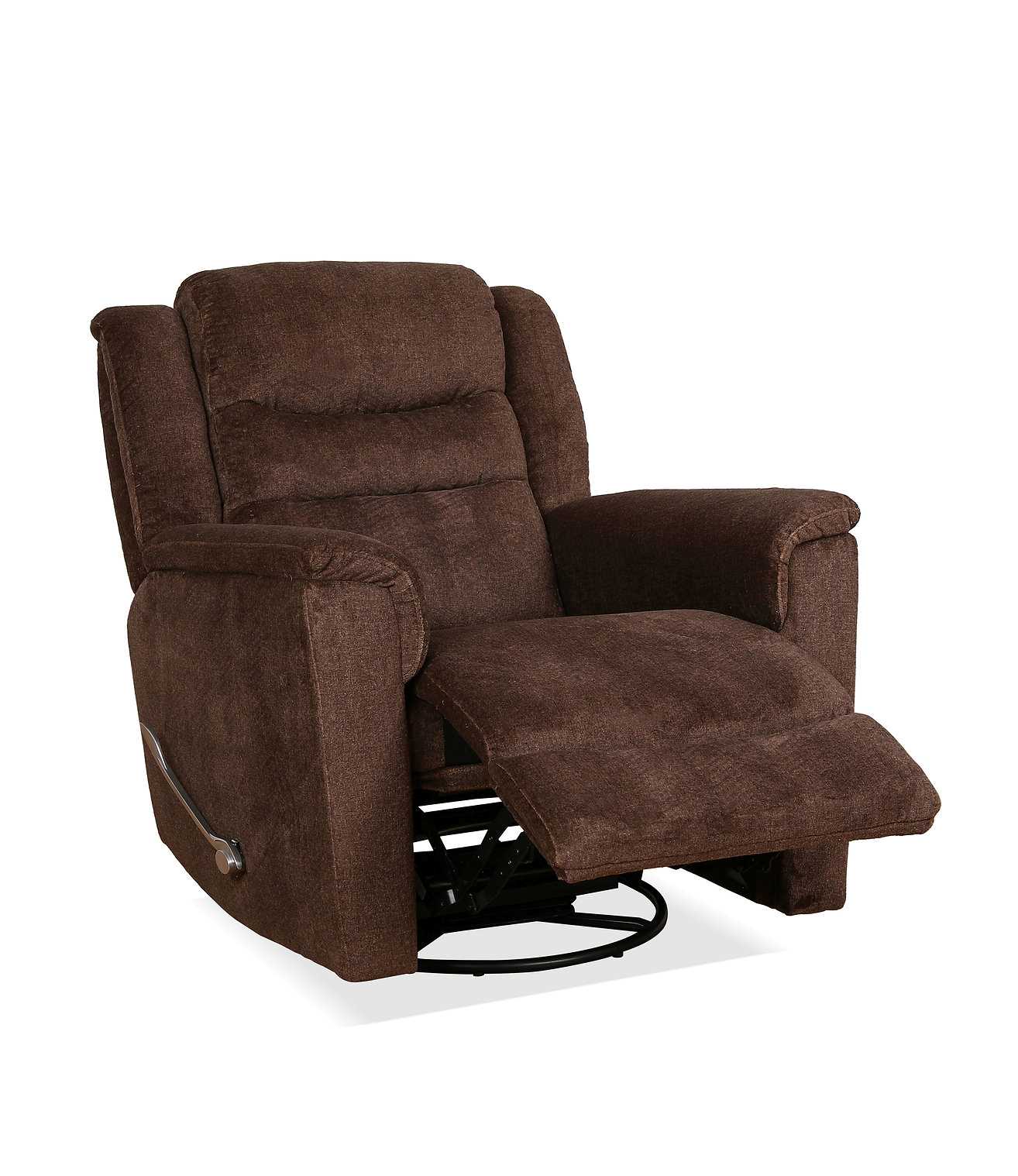 Swivel Recliner Chair Brown 6346