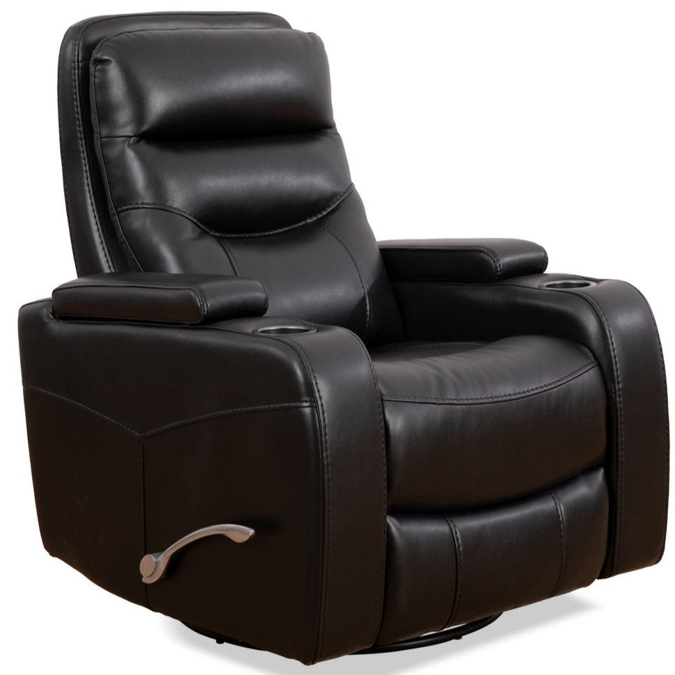 Swivel Recliner Chair Black 6310