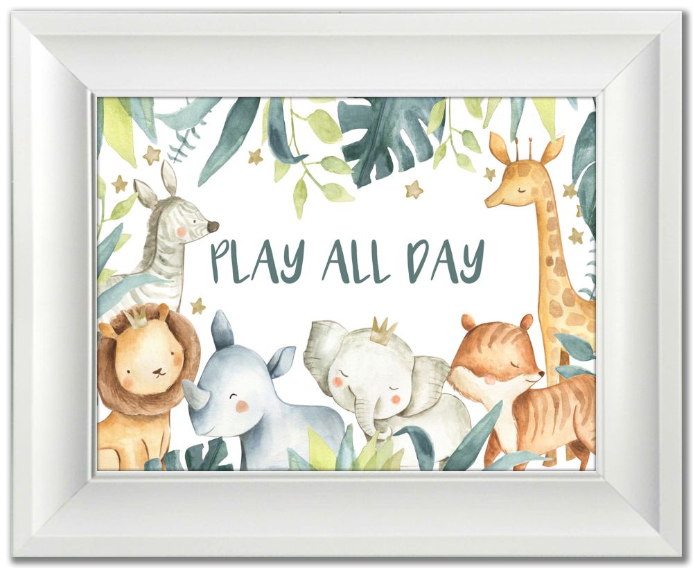 Play All Day Canvas Art 12" x 16"