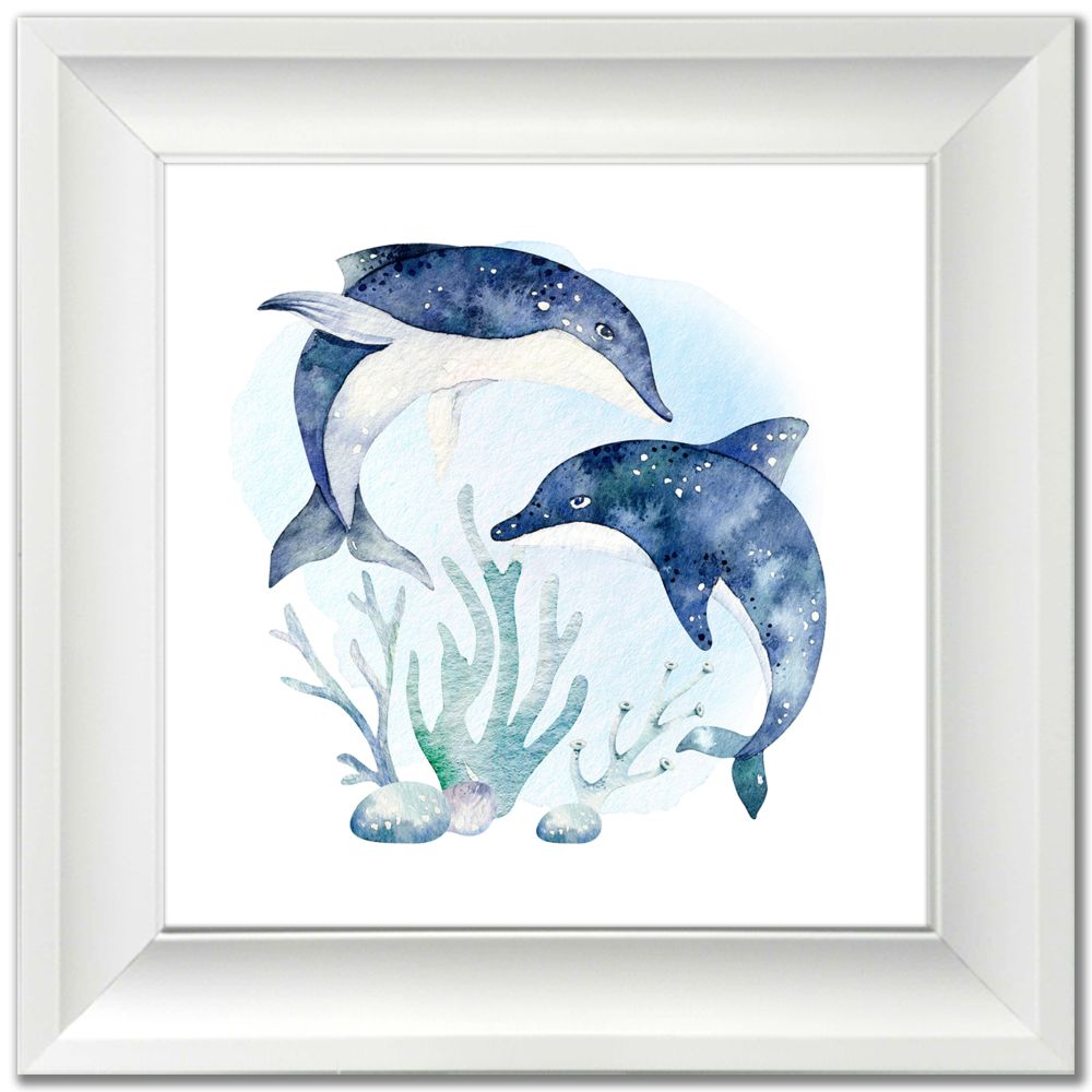 Whale / Dolphins 2 PC canvas art