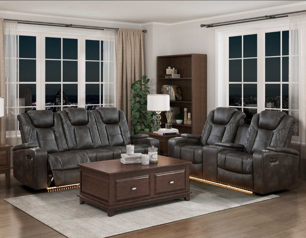 Tabor Power Reclining Collection Brownish Gray 9211