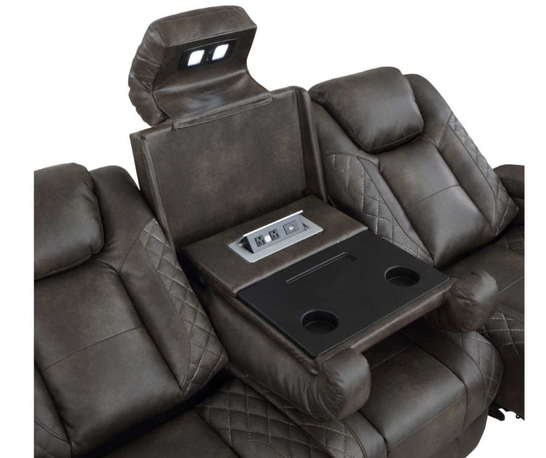 Tabor Power Reclining Collection Brownish Gray 9211