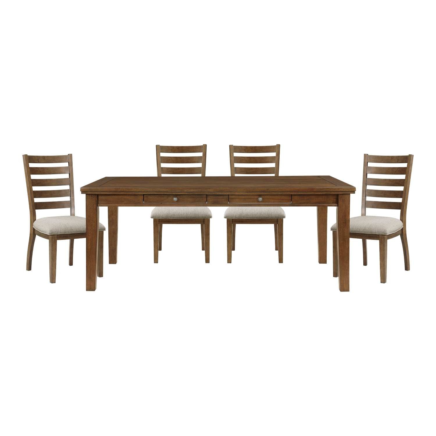 Tigard Wooden Dining Set with Drawers Cherry 5761-78