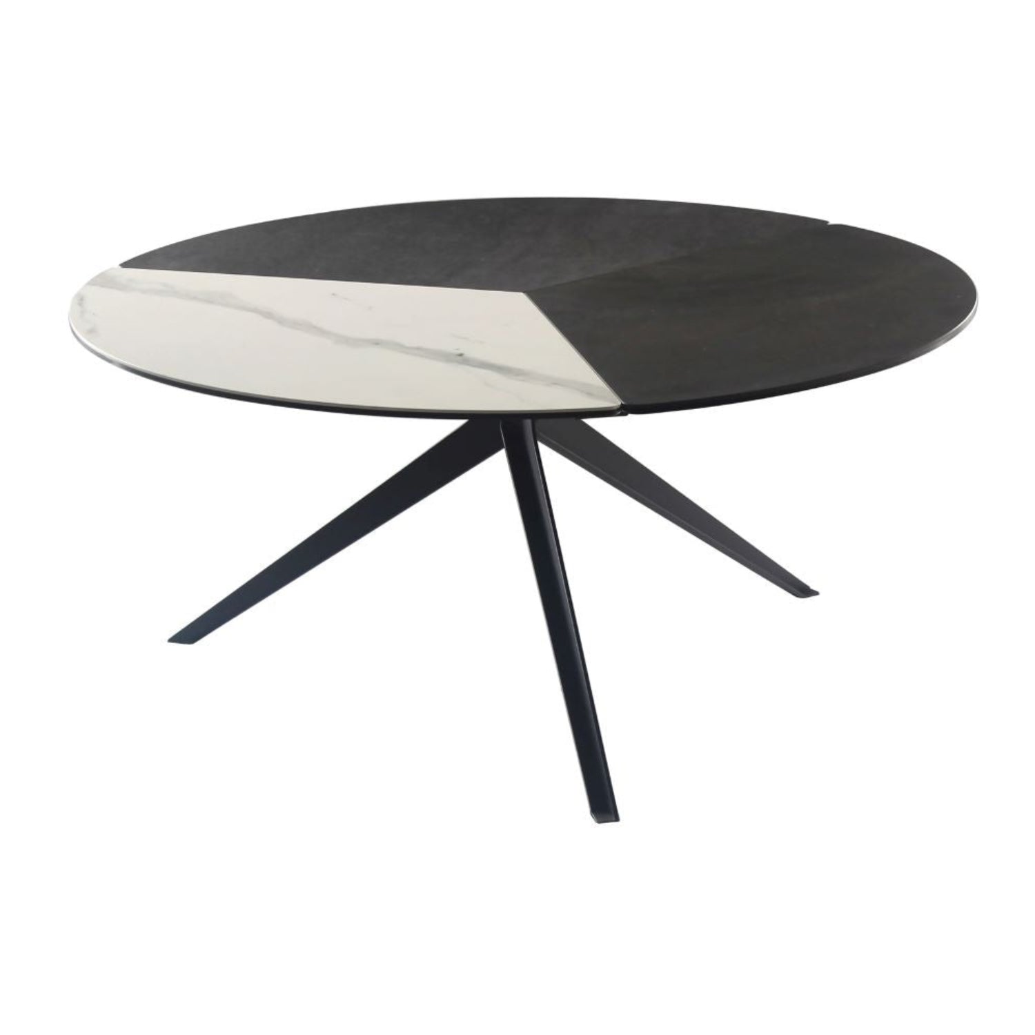 Titan Black Round Cocktail Table with Ceramic Top 3848