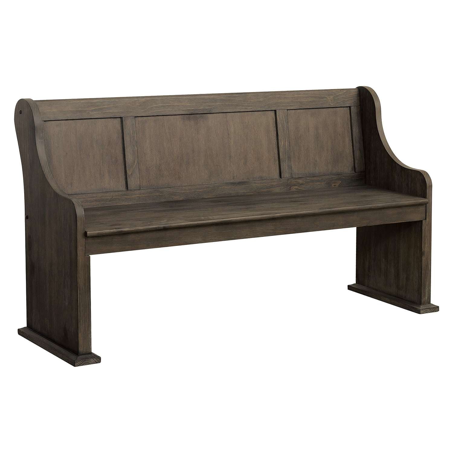 Toulon Distressed Dark Oak Wooden Bench 5438-14A