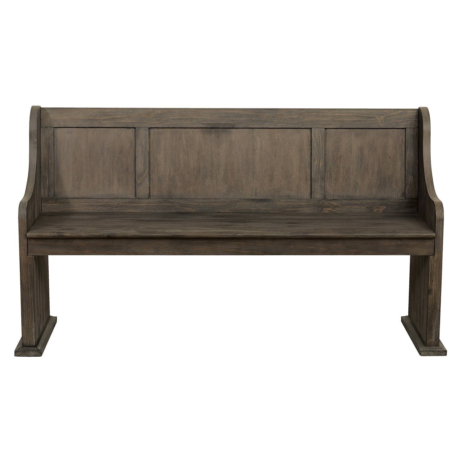 Toulon Distressed Dark Oak Wooden Bench 5438-14A
