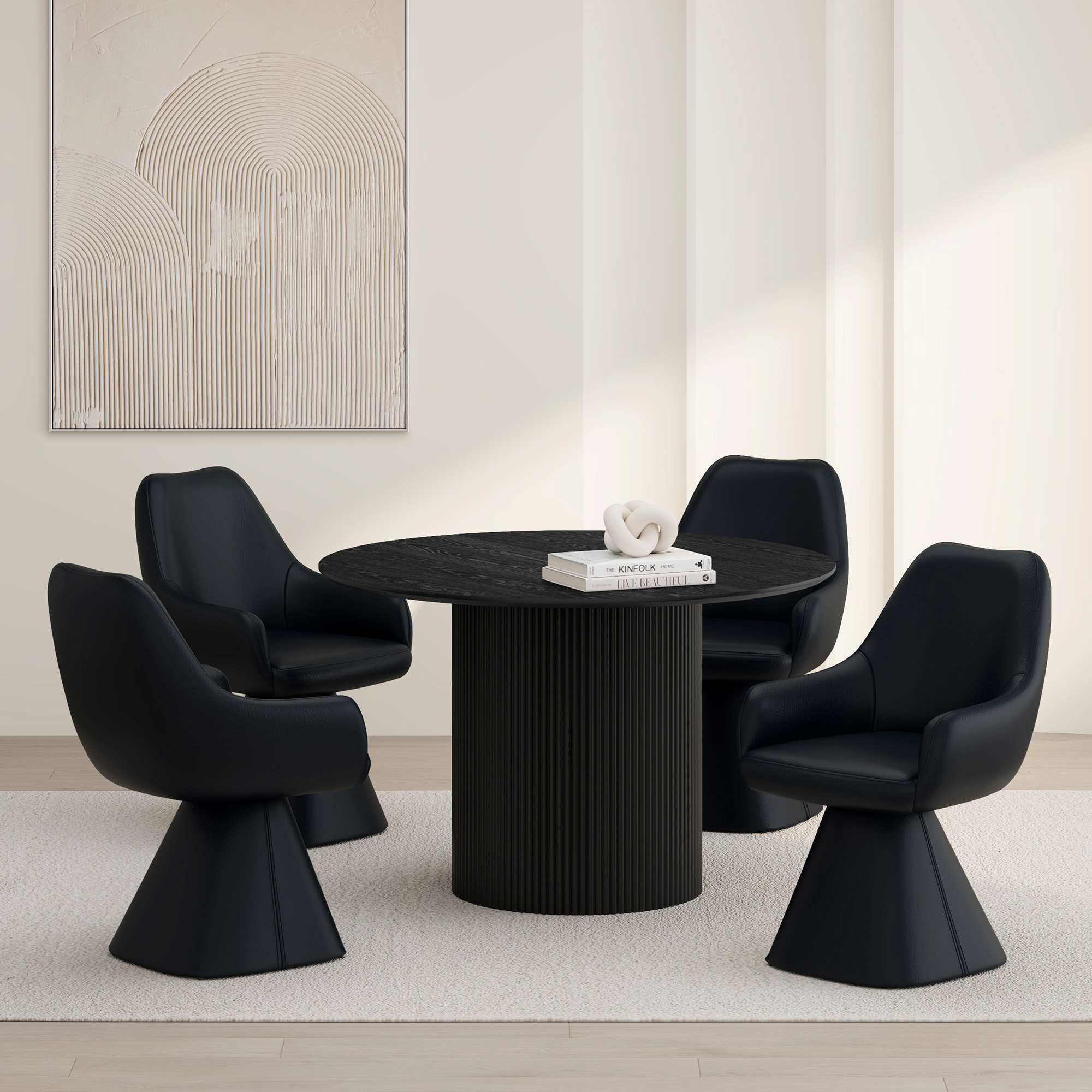 Tovas/Caprese 5pc Dining Set Black 207-782BLK_269BLK