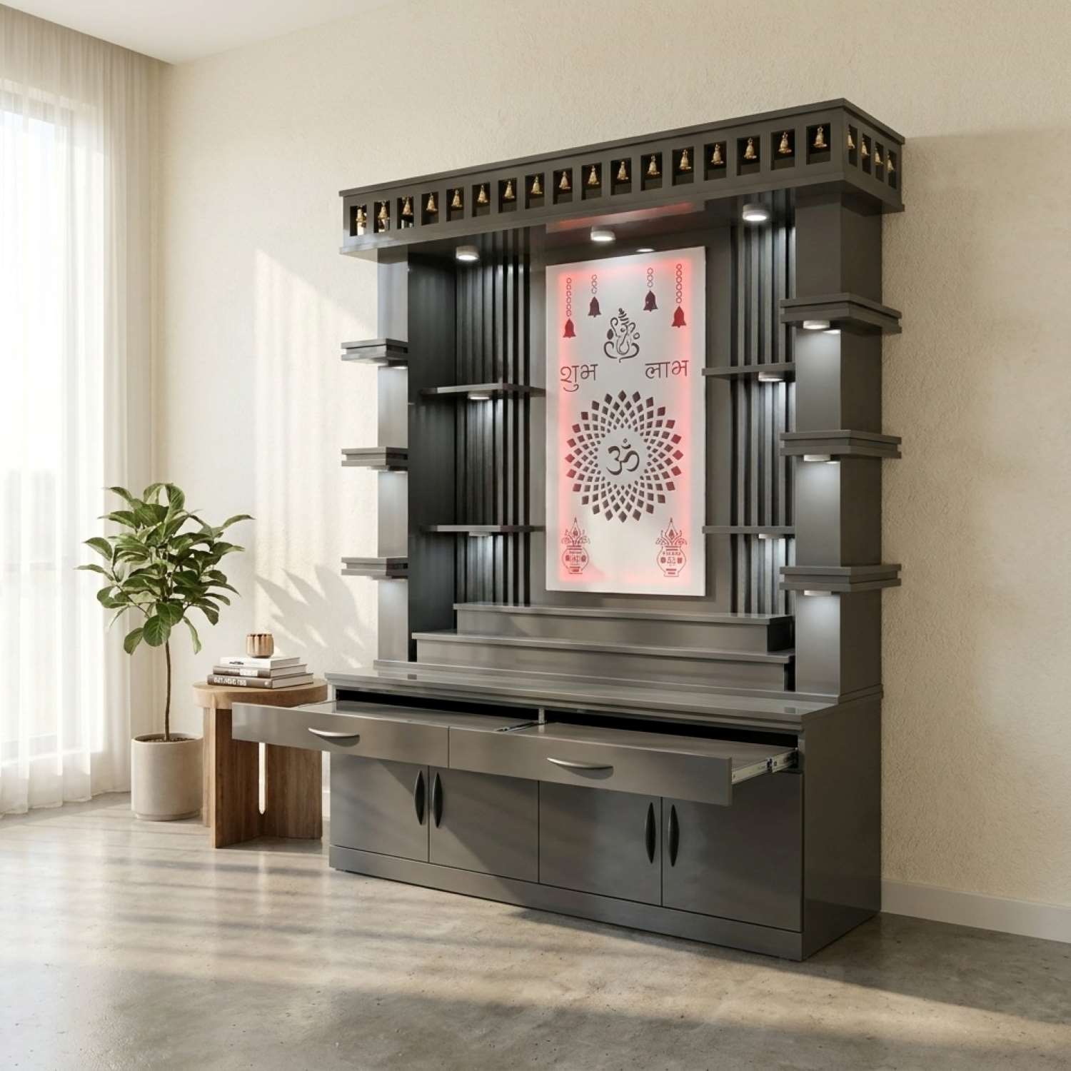 Veera Canadian Made High Gloss Pooja Mandir