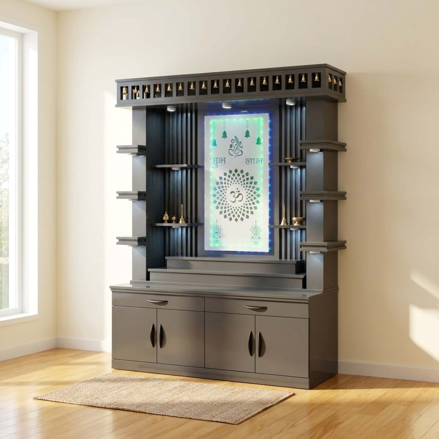 Veera Canadian Made High Gloss Pooja Mandir