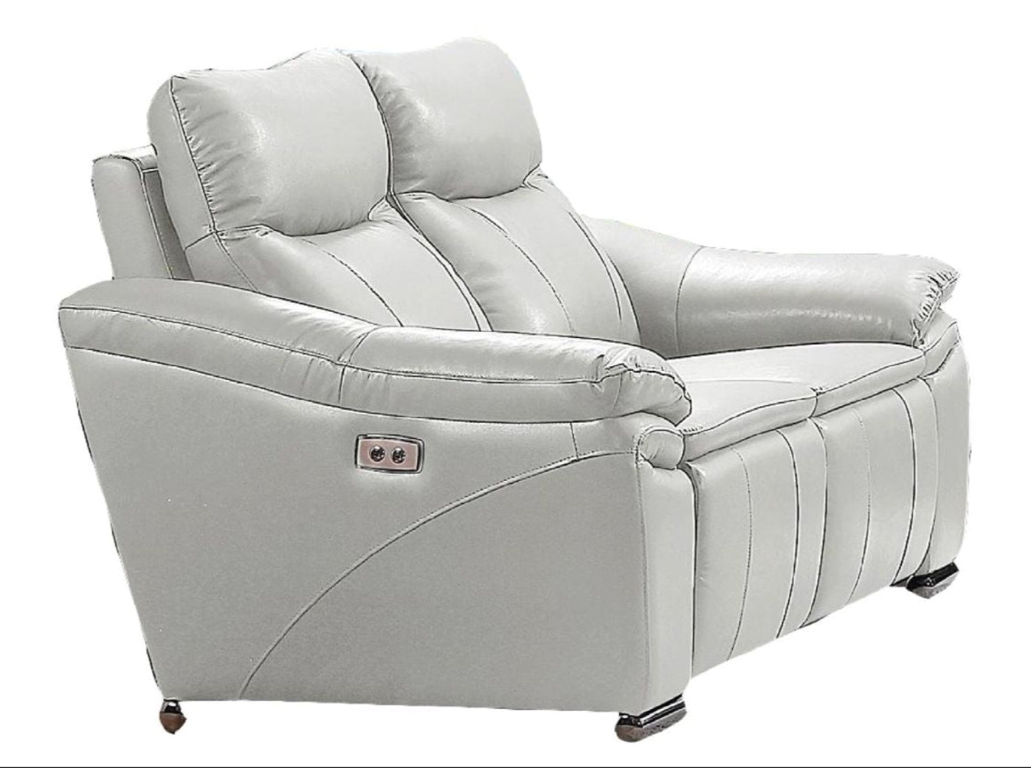 Verona Beige Genuine Leather Power Recliner Sofa Set 8565
