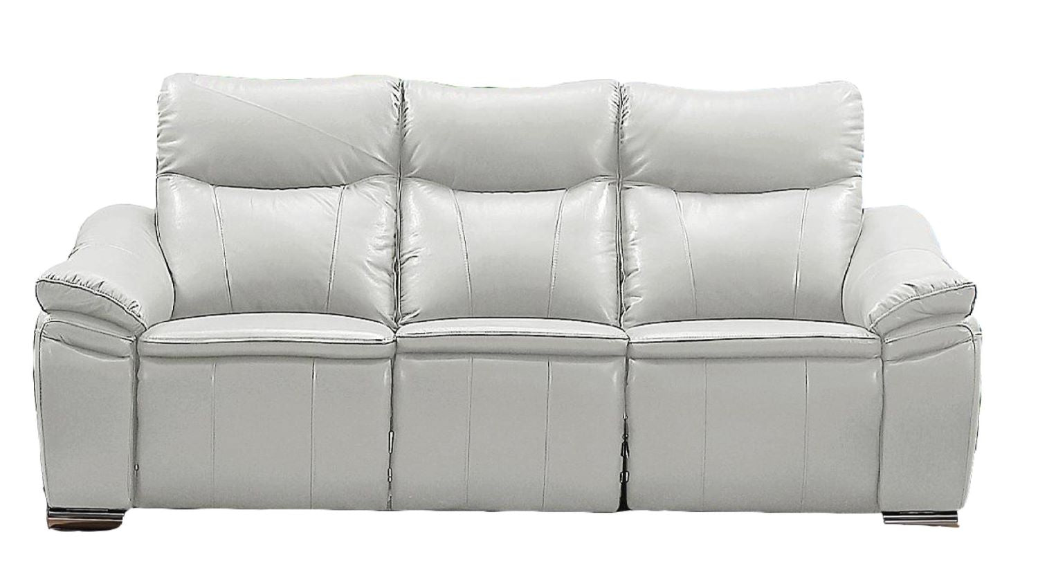 Verona Beige Genuine Leather Power Recliner Sofa Set 8565