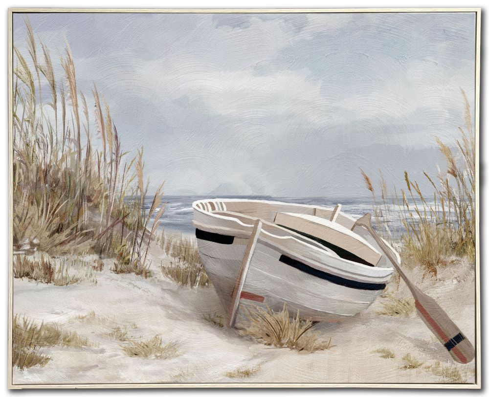 Skiff on the Beach Canvas Art 32" x 40"