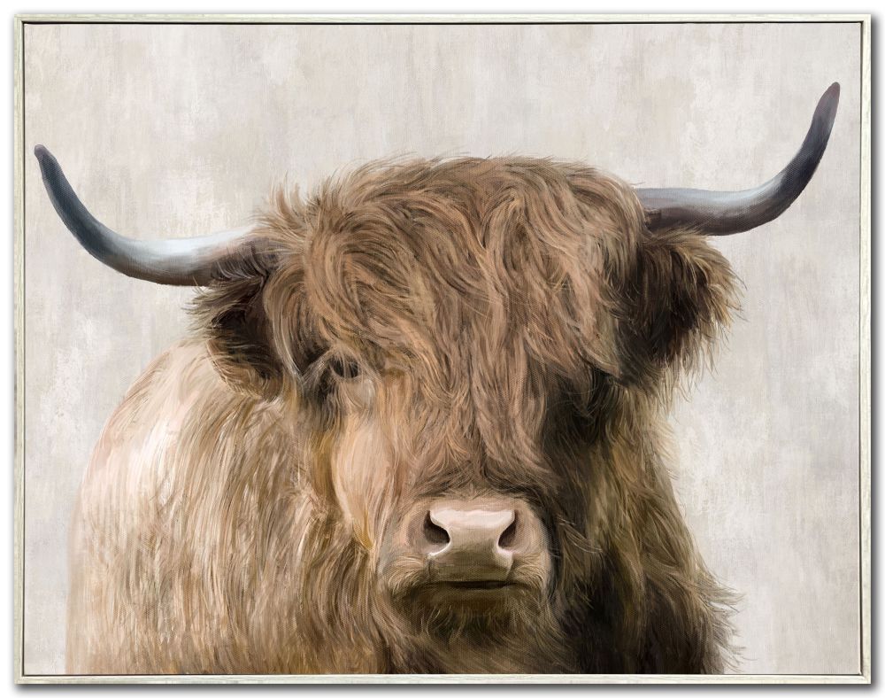 Caramel Cow Canvas Art 32" x 40"