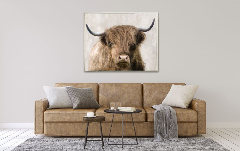 Caramel Cow Canvas Art 32" x 40"