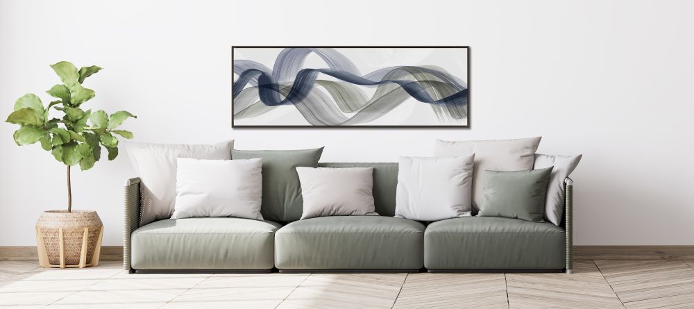 Bending Curves Canvas Art 20" x 60"