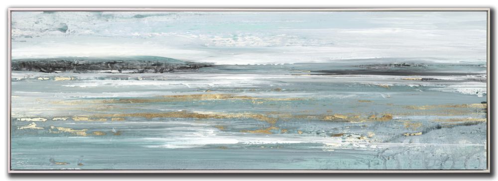 Gentle Blue Canvas Art 20" x 60"